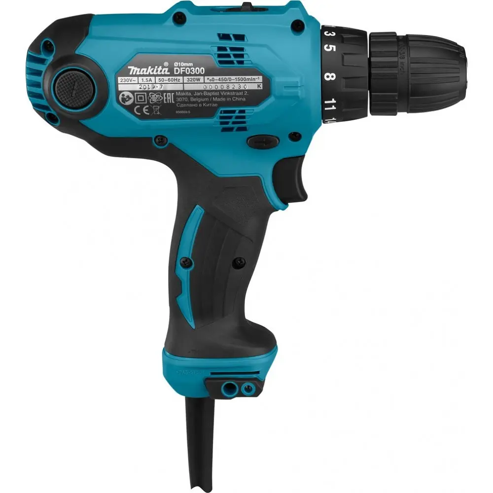 Шурупокрут мережевий Makita DF0300 (56 Нм, 0.8-10 мм, 320 Вт) - фото 3
