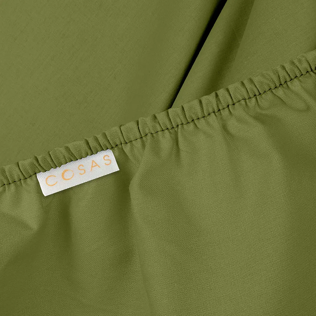 Комплект постільної білизни Cosas підлітковий з простирадлом на резинці MINI DOTS CS23 160 x 220 см (DotsGreyGrey_El90-74Avocado_155) - фото 9