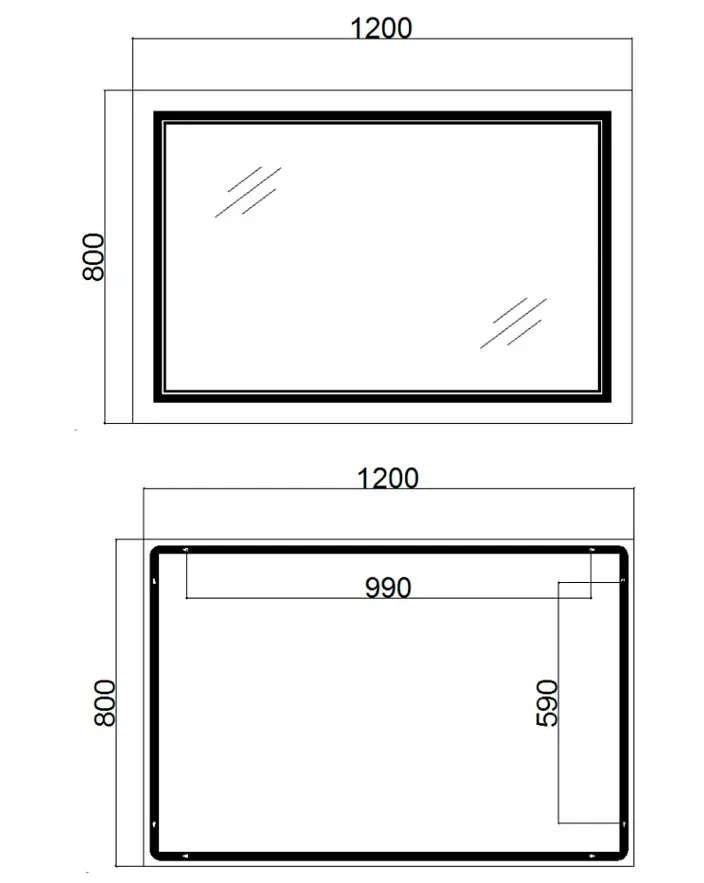Дзеркало Qtap Cardinal з LED-підсвічуванням Touch QT0478C12080 - фото 13
