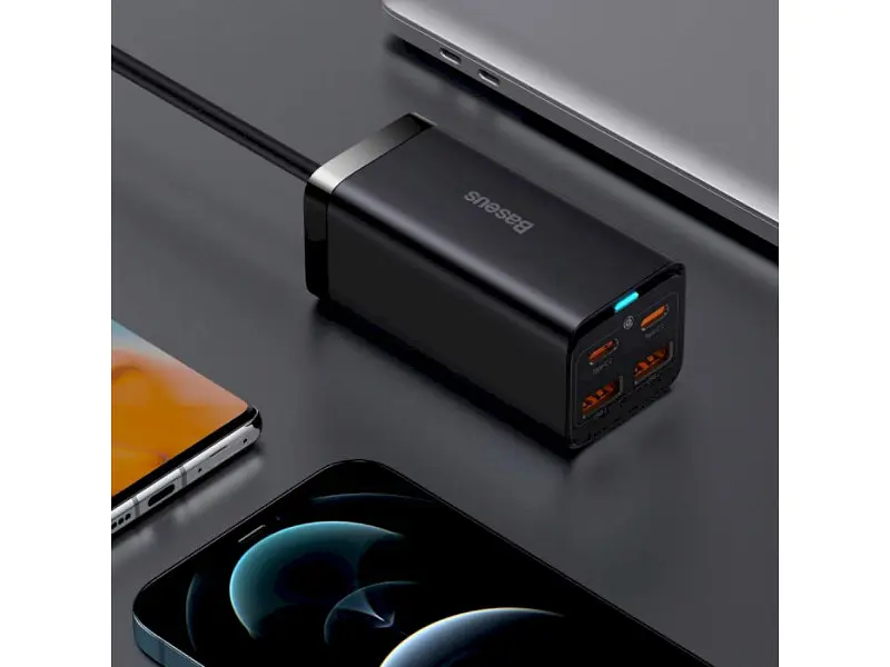 Мережевий зарядний пристрій BASEUS GaN 3 Pro 100 W Black (CCGP000101) - фото 12