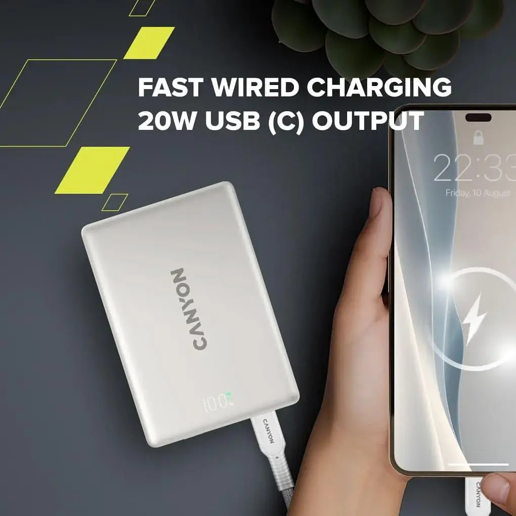 Павербанк Canyon Magnetic Gray 10 000 mAh / 20 Вт (CNS-CPB511G) - фото 9