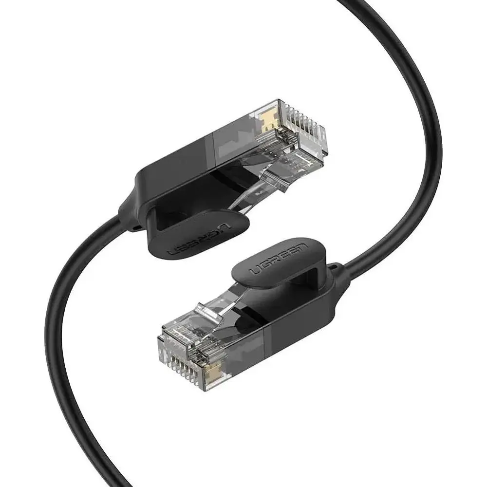 Патч-корд Ugreen NW122 CAT 6A Pure Copper Ethernet Cable OD2.8 1.5m Black (70333) [111839] - фото 2