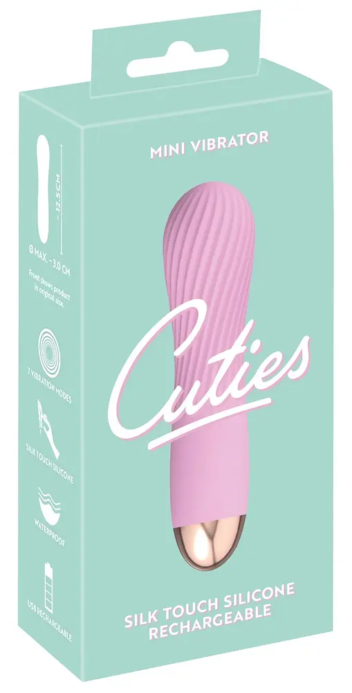 Мини-вибратор Cuties 12.5 см розовый - фото 6