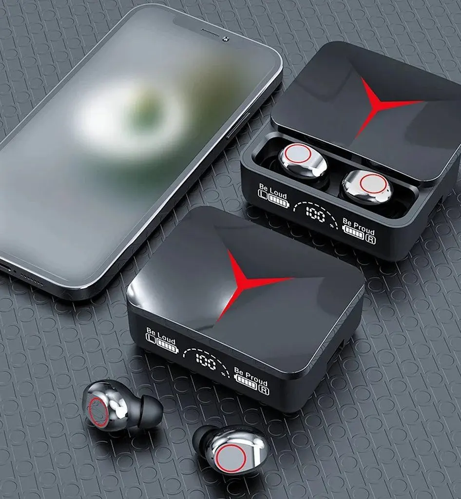 Беспроводные наушники TWS M90 с зарядным кейсом-павербанком и LED подсветкой Геймерские Bluetooth 5.3 наушники - фото 7