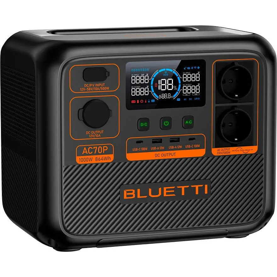 Зарядна станція BLUETTI AC70P 1000W [106003] - фото 5
