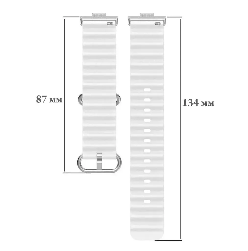 Силиконовый ремешок Primolux Ocean для смарт-часов Huawei Watch Fit 3 White - фото 6