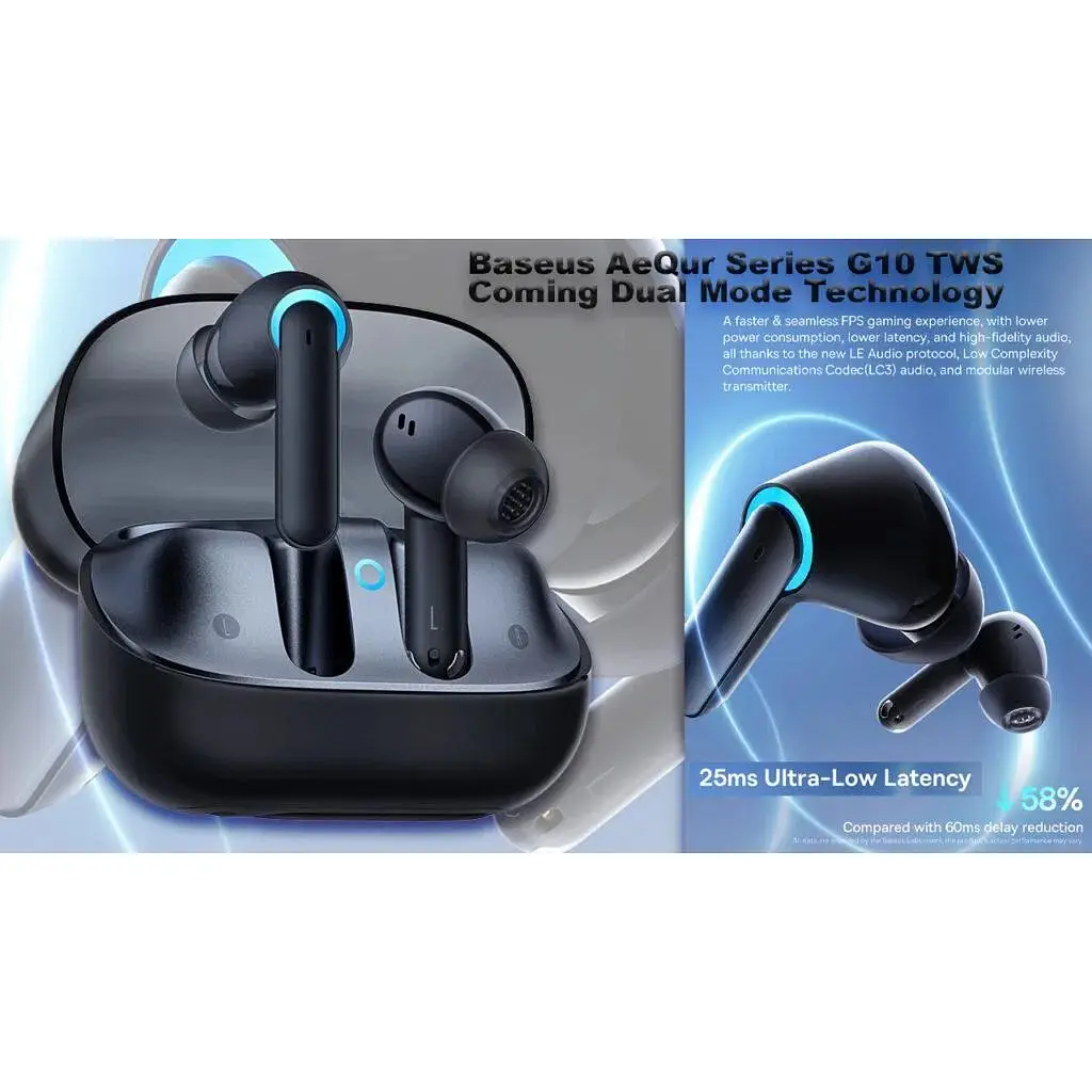 Беспроводные наушники Baseus AeQur G10 TWS черные - фото 6