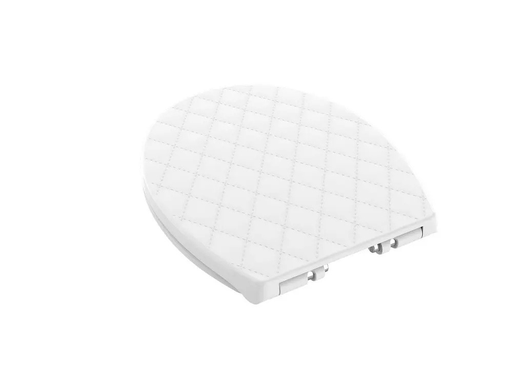 Сидіння - кришка дСидіння - кришка для унітазу Fabriля унітазу Fabrika LEATHER LINE OVAL Family soft close поліпропілен (FK-P4045) - фото 2