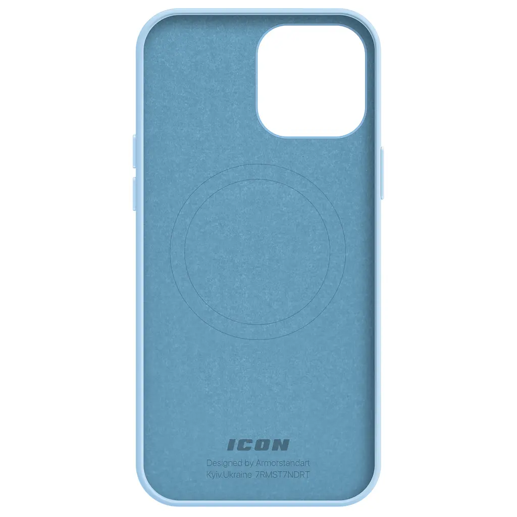 Силиконовый чехол с MagSafe для Apple iPhone 14 Pro Max, ICON2 MagCase, голубой, противоударный, панель с мягкой подкладкой, защита всего корпуса, поддержка беспроводной зарядки, совместим с защитными стеклами и пленками, ArmorStandart (ARM68414) - фото 2
