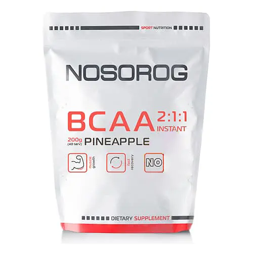 Амінокислота BCAA Nosorog BCAA 2:1:1, 200 грам - Яблуко