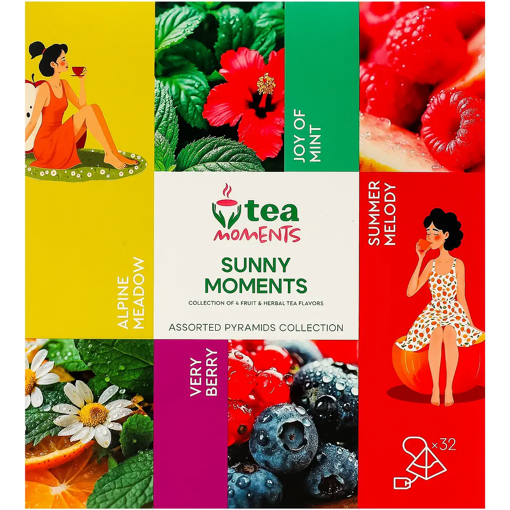 Чай фруктово-трав’яний Tea Moments Sunny Moments Асорті 4 смаки x 8 пірамідок - фото 2