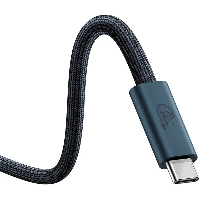 Кабель Baseus Flash Series Ⅱ USB4 Full-Featured Charging Cable Type-C to Type-C 240W 1m P10311803111-00 Black - фото 4