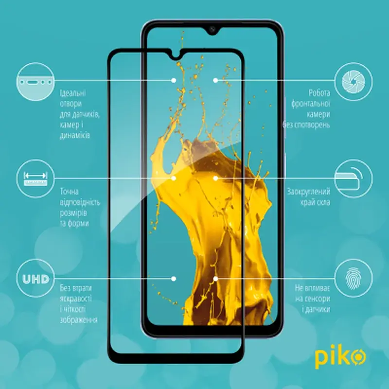 Скло захисне Piko Full Glue Xiaomi Redmi A3 Black (1283126591228) - фото 2