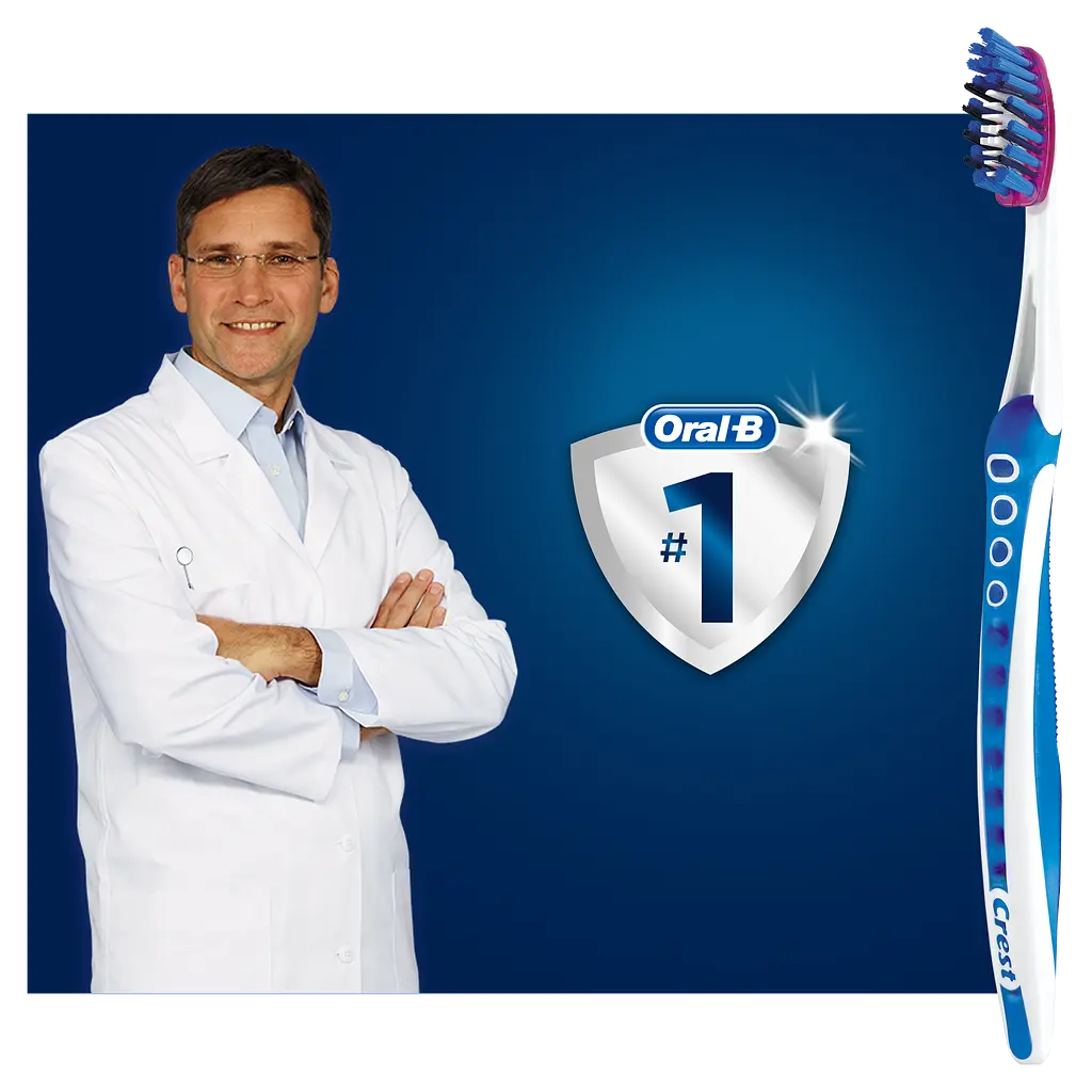Зубна щітка Oral-B 3D White Luxe Pro-Flex, середня, фіолетовий - фото 2