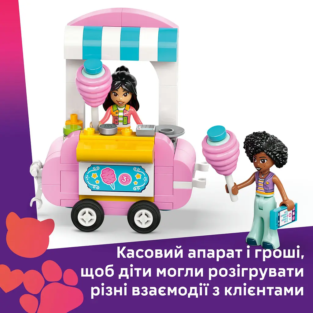 Конструктор LEGO Friends Ятка со сладкой ватой и скутер 110 деталей (42643) - фото 13