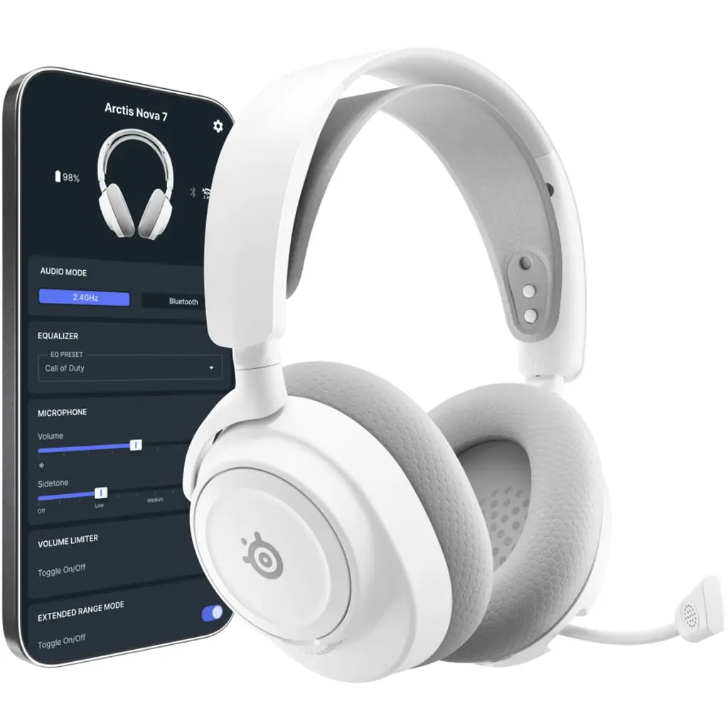 Ігрова гарнітура SteelSeries Arctis Nova 7P Gen 2 Wireless White PC/PS/SW/MAC/MOB - фото 3