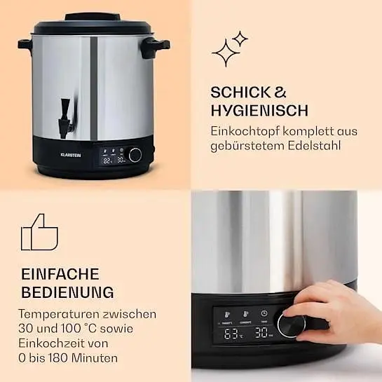 Консерватор стерилизатор Klarstein Abbey 25 (10041838) - фото 4