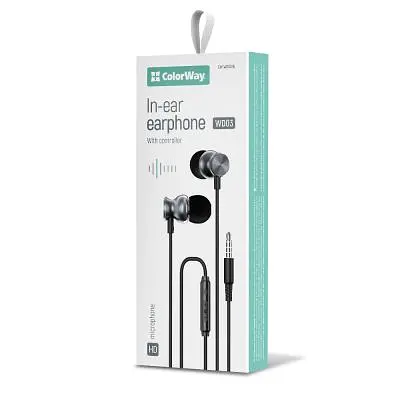 Наушники ColorWay 3.5 mm Wired Earphone UrbanBeat Black (CW-WD03BK) - фото 2