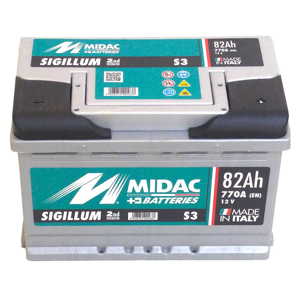 Аккумулятор 6СТ-82A MIDAC S3 Sigillum, 12V, 82Ah (-/+) евро EN770А - фото 2