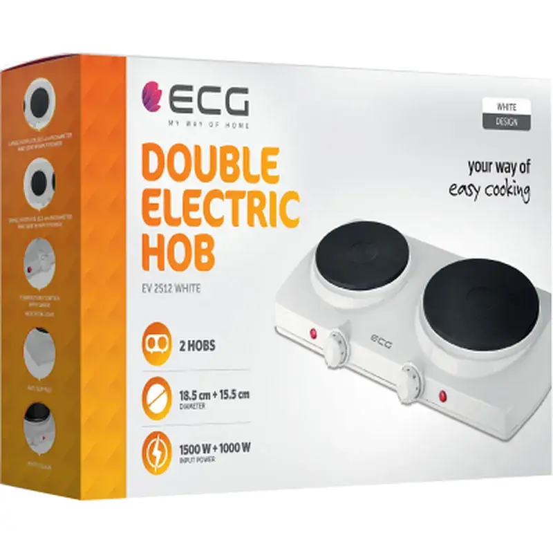 Настільна плита ECG EV 2512 White - фото 7