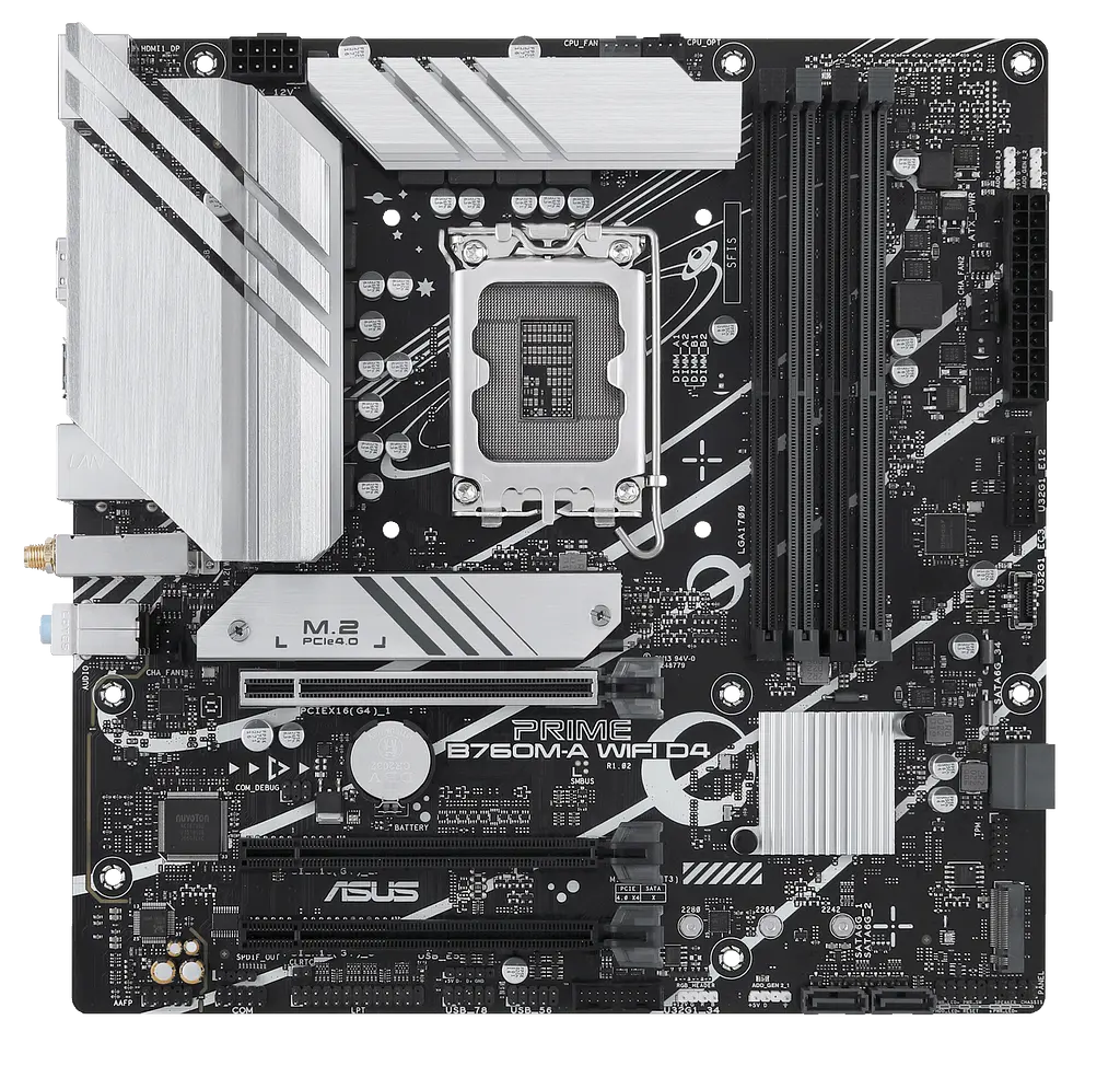 Материнська плата Asus B760M-A Prime Wi-Fi D4 LGA 1700 (PRIME B760M-A WIFI D4) - фото 2