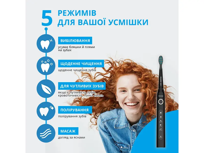 Електрична зубна щітка Pecham Black Travel PC-080 (0290119080103) - фото 12