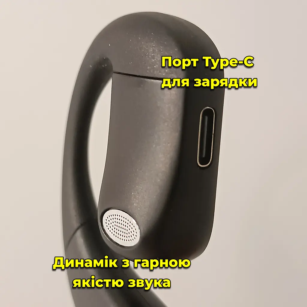 Бездротова гарнітура Bluetooth 5.4. 200mAh. Захист від вологи. Для обох вух - фото 5