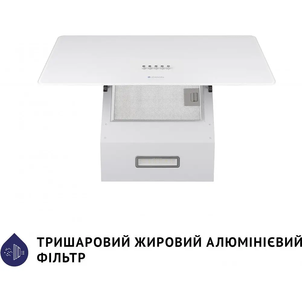 Похила витяжка Minola HDN 6224 WH 700 LED - фото 6