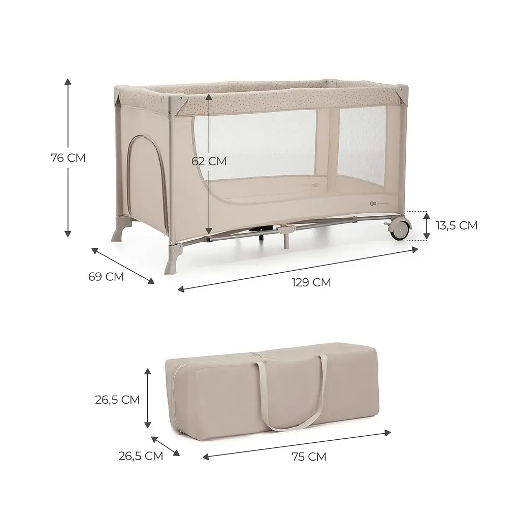 Ліжко-манеж Kinderkraft Joy 2 Beige (KLJOY02BEG00000) - фото 6