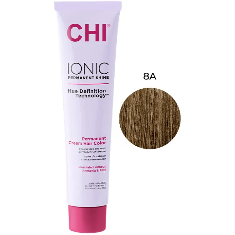 Крем-фарба для волосся CHI Ionic 8A середній попелястий блонд професійна безаміачна 85 г - фото 2