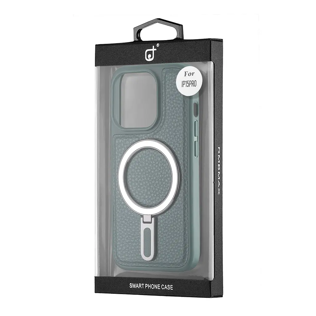 Чохол Jinduka Leather Ringo iPhone 15 Pro Green - фото 2