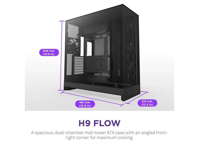 Корпус NZXT H9 Flow Black (CM-H92FB-01) - фото 2