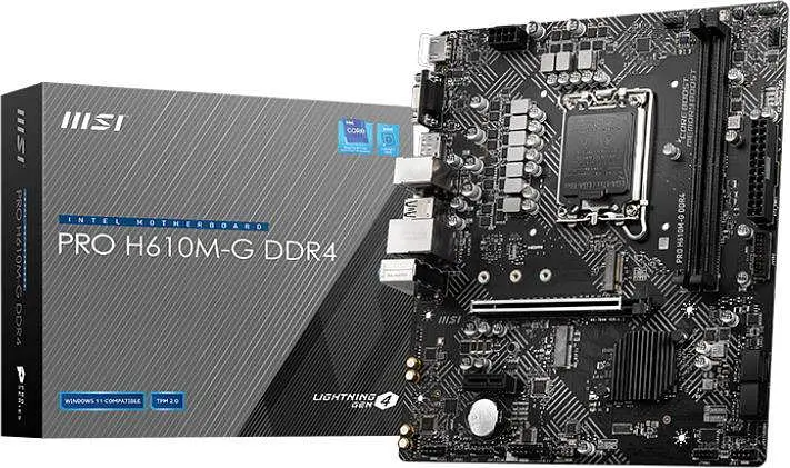 Материнська плата MSI PRO H610M-G DDR4 (PRO H610M-G DDR4) (Socket 1700, Intel H610, Micro-ATX) - фото 4