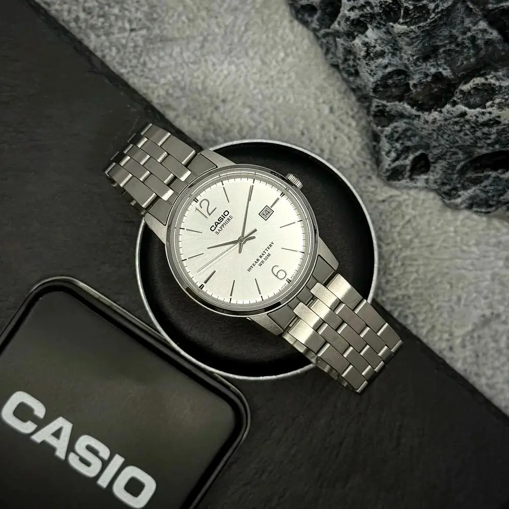Чоловічий годинник Casio MTS-110D-7A Сріблястий ( AT1141-0119 ) - фото 3