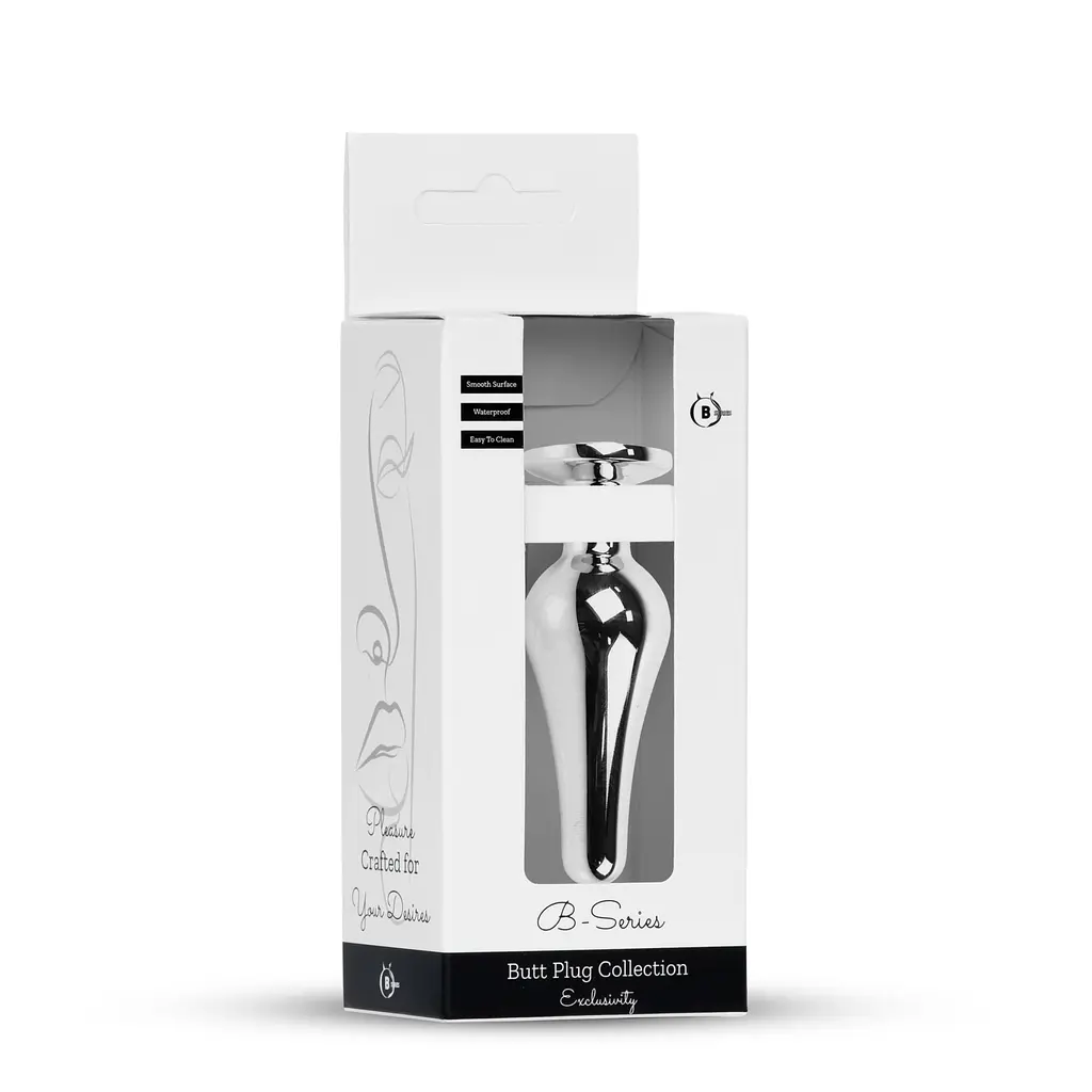 Анальна пробка - Jewellery Silver Long Plug Clear - фото 10