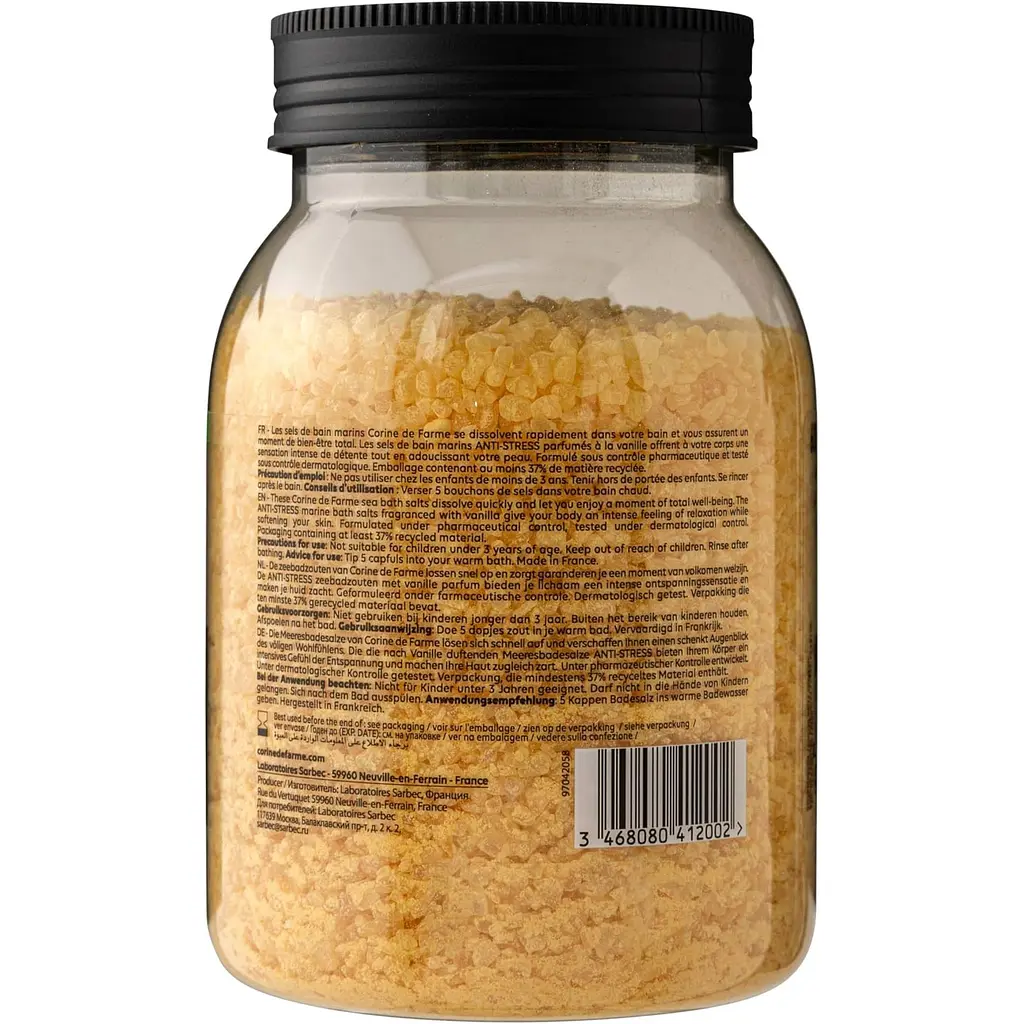 Сіль морська для ванн Corine de Farme Ваніль 600 г - фото 2
