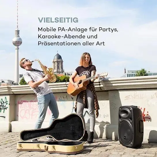 Мобильная акустическая система Auna Streetstar 2.0 15 BT USB/SD/MP3 AUX (10031568) - фото 6