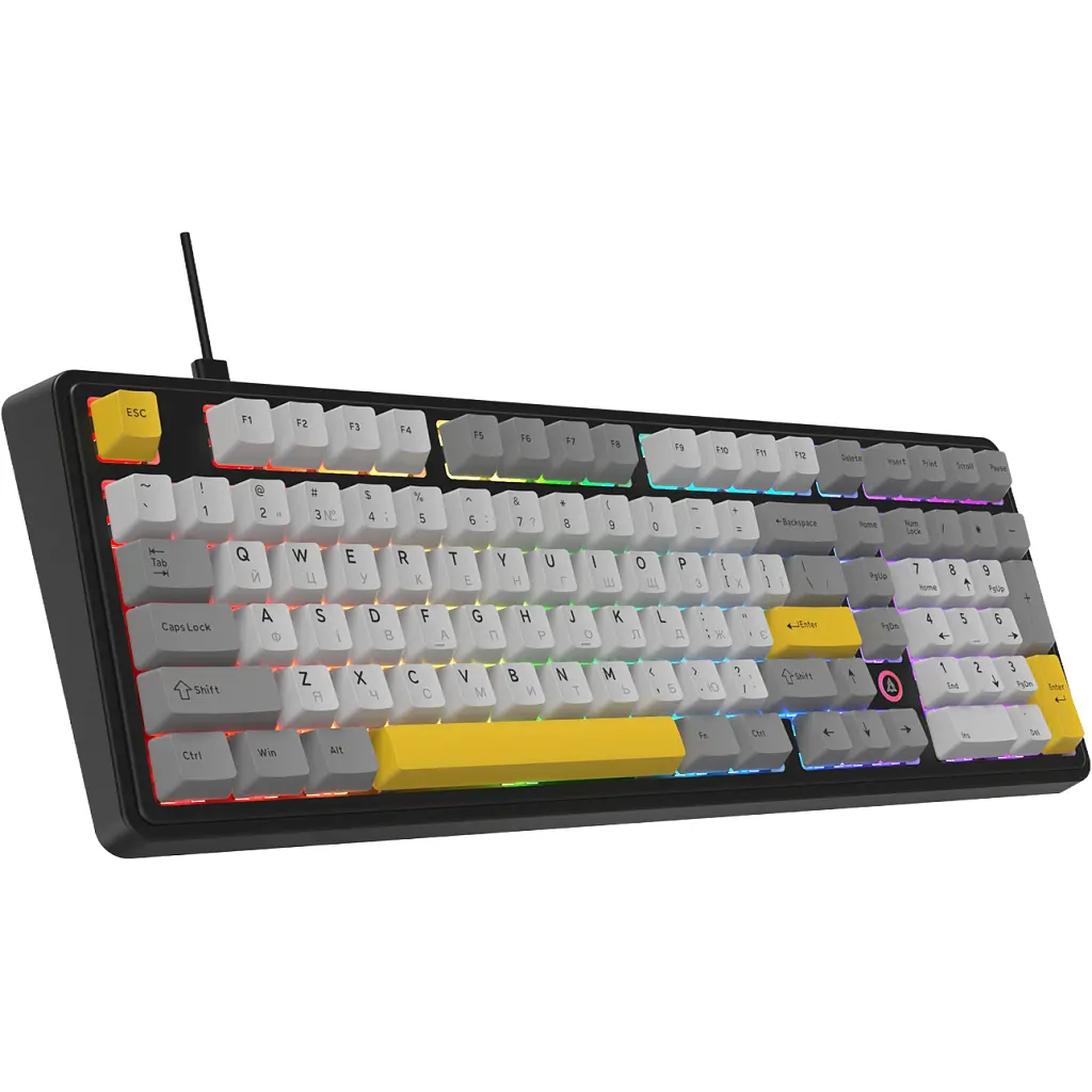 Клавиатура Ajazz AK980 MAX Magnetic Switch USB UA Black/Grey/Yellow (AK980-MAX-M-BGY) - фото 3