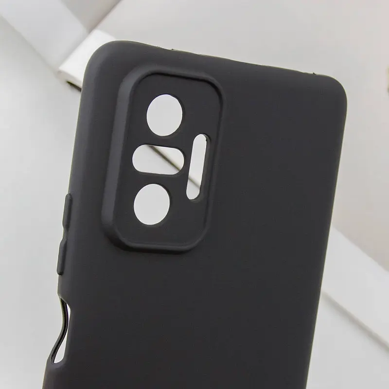 Чохол TPU Getman Liquid Silk Full Camera для Xiaomi Redmi Note 10 Pro / 10 Pro Max Чорний / Black - фото 6
