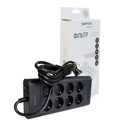 Сетевой фильтр питания Patron SP-1683-USB (EXT-PN-SP-1683-USB) - фото 3