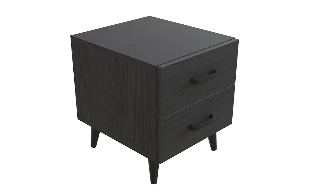 Тумба Віва 2 на конусних ніжках Ferrum-decor 41x35x40 Чорний метал ДСП Сосна Кембра 16 мм (FRD-106810) - фото 2