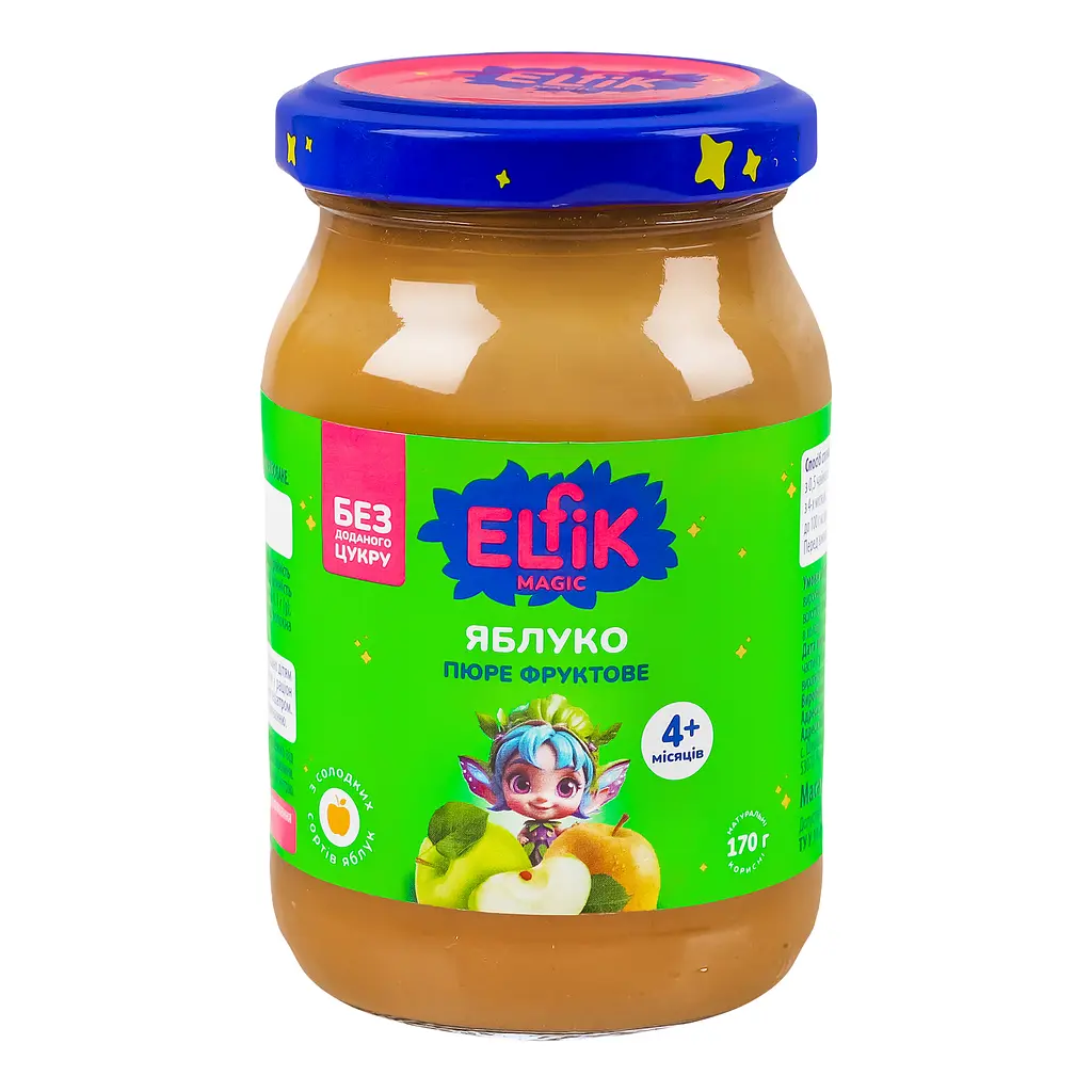 Пюре Elfik Magic из яблок без добавления сахара 170 г - фото 5