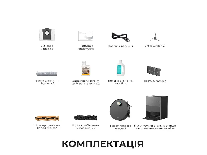 Робот-пилосос з вологим прибиранням Dreame Aqua 10 Ultra Roller Complete Black (RLH71DE-1-bl) - фото 9