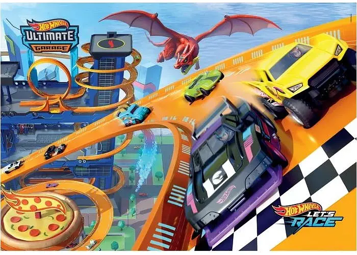 Пазл Clementoni SuperСolor: Швидкісні перегони, Hot Wheels (SuperСolor - Hot Wheels Let's Race Puzzle - 104 pcs.), 104 ел. (25760) - фото 2