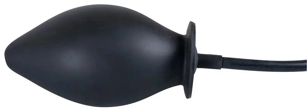 Анальна пробка True Black Inflatable Anal Plug 11.5 см (чорний) - фото 4