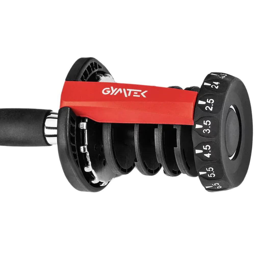Гантель розбірна регульована Gymtek 2,5-24кг червоний - фото 10