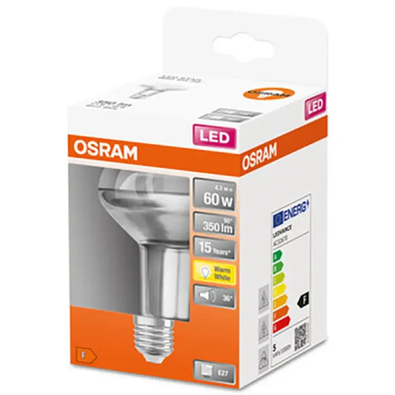 Лампочка Osram LED R80 60 4,3W/827 230V GL E27 (4058075433304) - фото 3