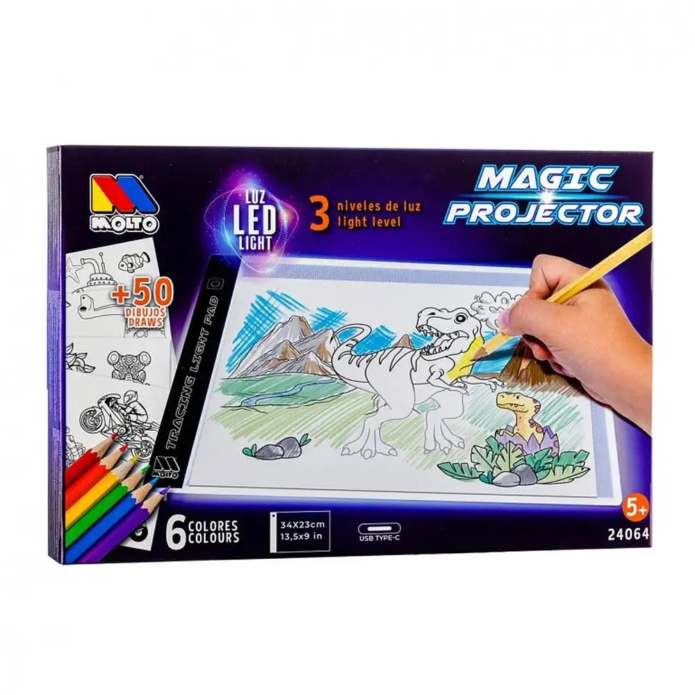 Дитячий LED-планшет для малювання Magic Projector, Molto (24064) Molto art24064 - фото 2