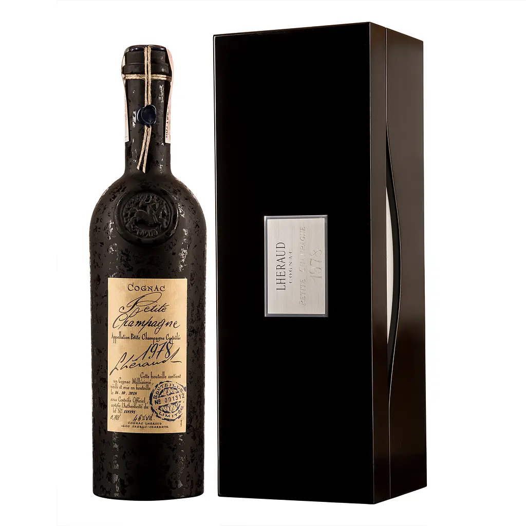 Коньяк Lheraud 1978 Petite Champagne, у дерев'яній коробці, 46%, 0,7 л - фото 1