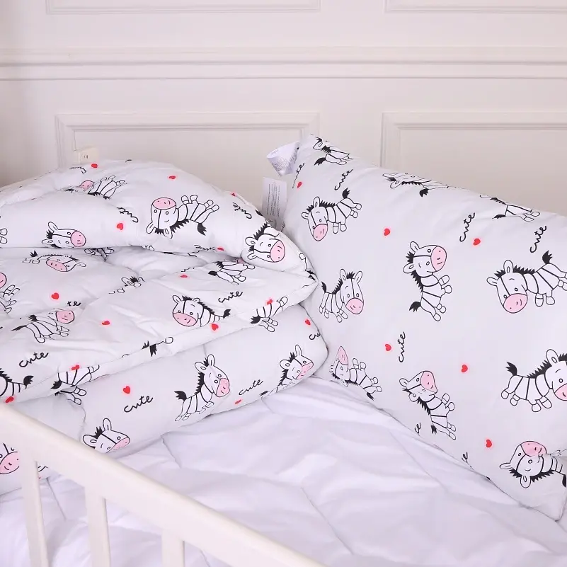Набір дитячий MirSon зима Kids Time 20-0040 Cute white zebra 110x140 см EcoSilk: ковдра з подушкою (2200009665905) - фото 3